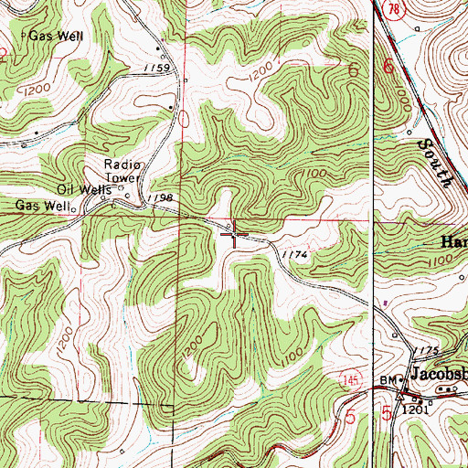 Topographic Map of Hamilton School (historical), OH