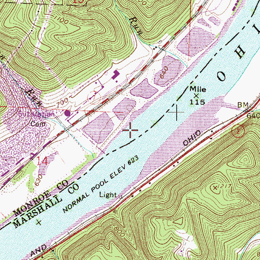Topographic Map of Clines Island (historical), OH