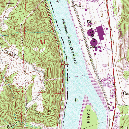 Topographic Map of Krebs Landing, OH