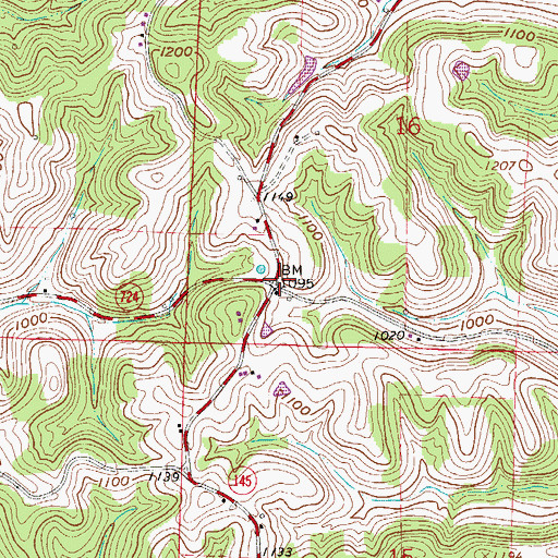 Topographic Map of Jerles (historical), OH