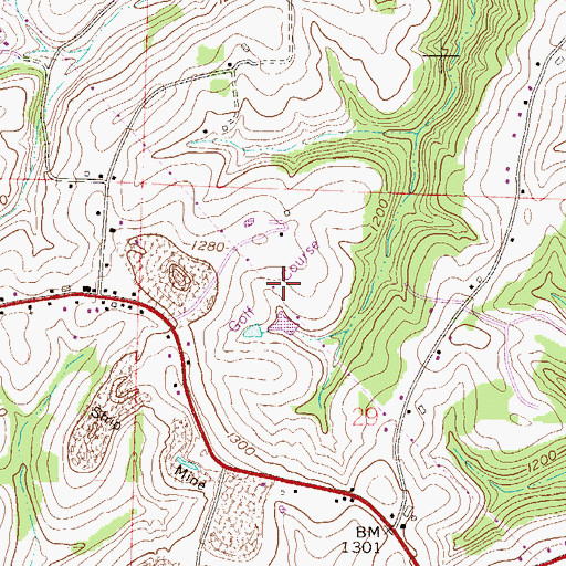Topographic Map of Spring Hills Golf Club, OH