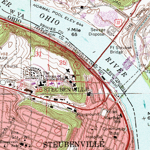 Topographic Map of Holy Spirit Monastery, OH