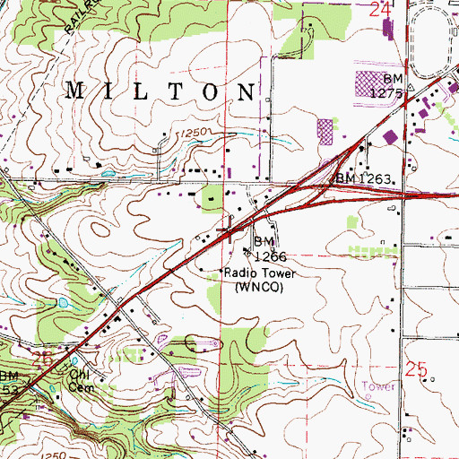 Topographic Map of Anderson School (historical), OH