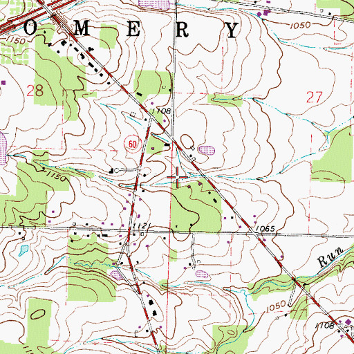 Topographic Map of Bright School (historical), OH