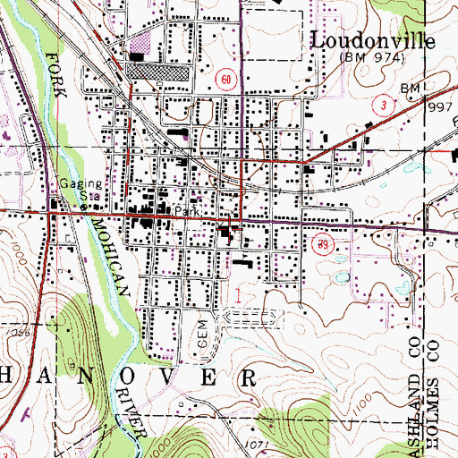 Topographic Map of Budd Elementary School, OH
