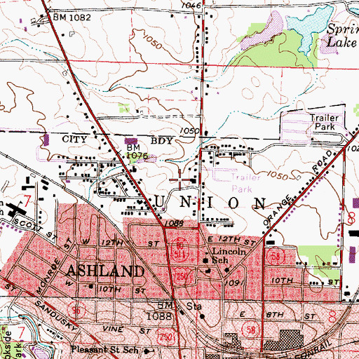 Topographic Map of Emmons Field, OH