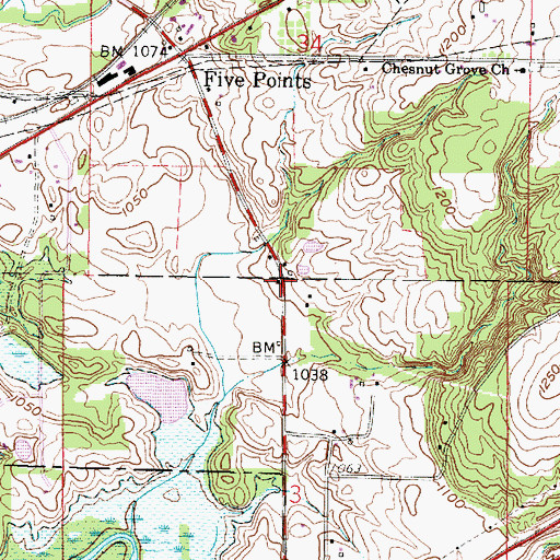 Topographic Map of Hiller School (historical), OH