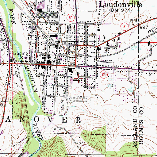 Topographic Map of McMullen Elementary School, OH