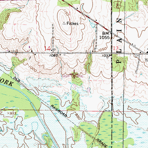 Topographic Map of Mohican Hills Golf Course, OH