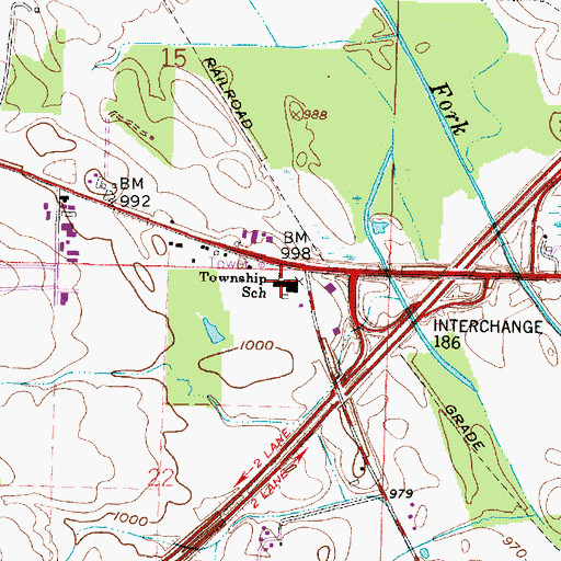 Topographic Map of Montgomery Elementary School, OH