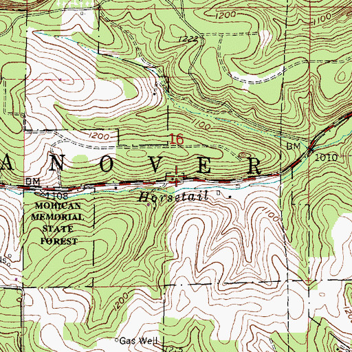 Topographic Map of Oak Grove School (historical), OH