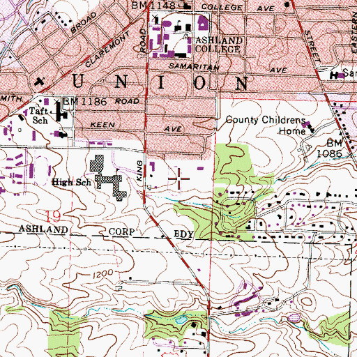Topographic Map of Sarver Field, OH