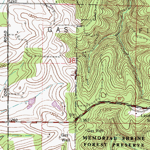 Topographic Map of School Number 3 (historical), OH