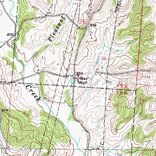 Topographic Map of Pleasant Valley Church (historical), OH