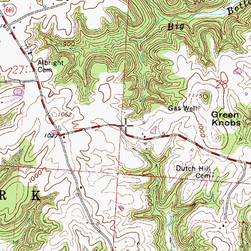 Topographic Map of Dutch Hill School (historical), OH