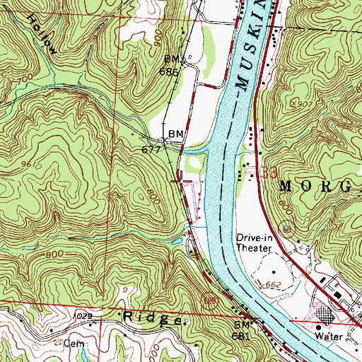 Topographic Map of Shawnee Junction (historical), OH