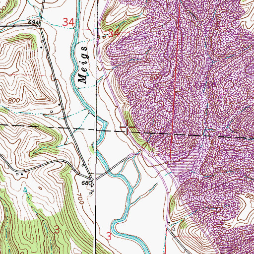 Topographic Map of Valley School (historical), OH