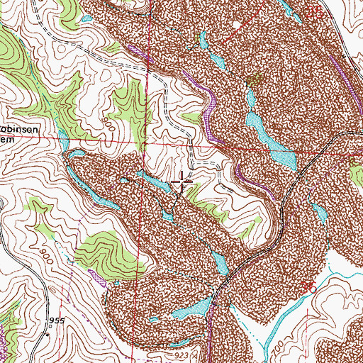 Topographic Map of Sand Hill School (historical), OH