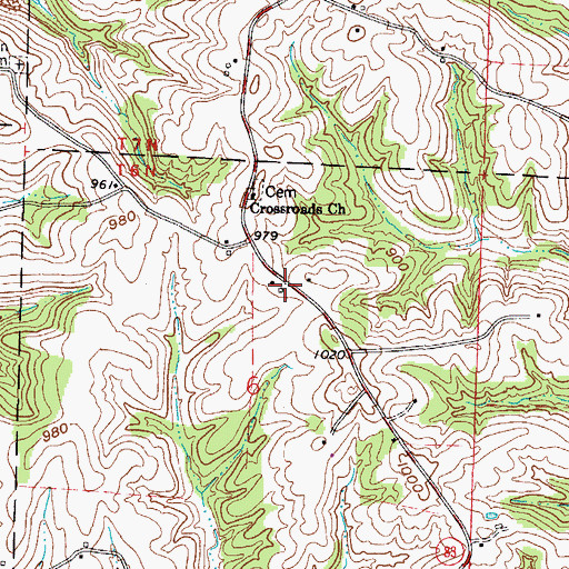 Topographic Map of Bald Knob School (historical), OH