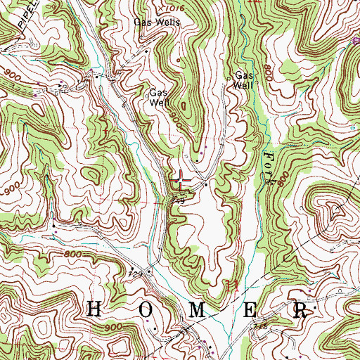Topographic Map of Moody, OH