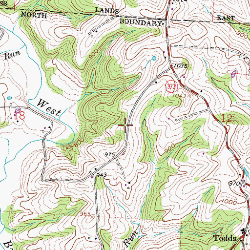 Topographic Map of West Union School (historical), OH