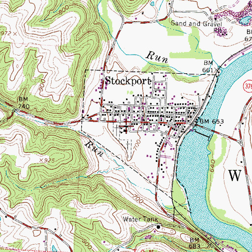 Topographic Map of Windsor Elementary School, OH