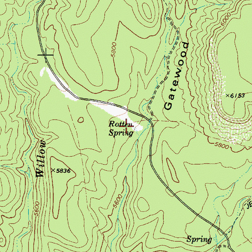 Topographic Map of Rotten Spring, AZ