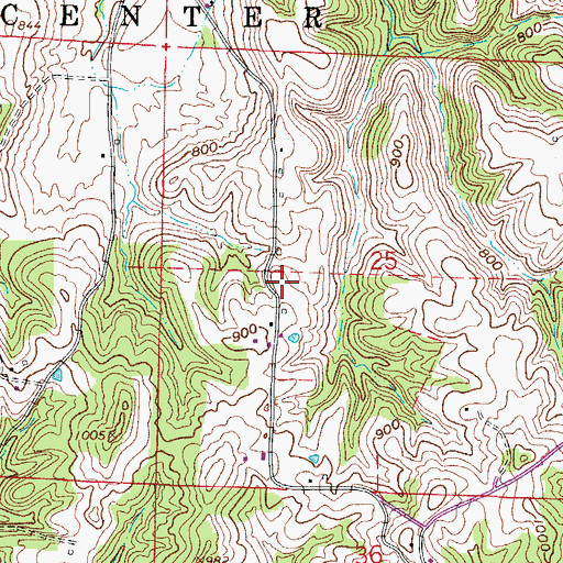Topographic Map of Newtonville School (historical), OH
