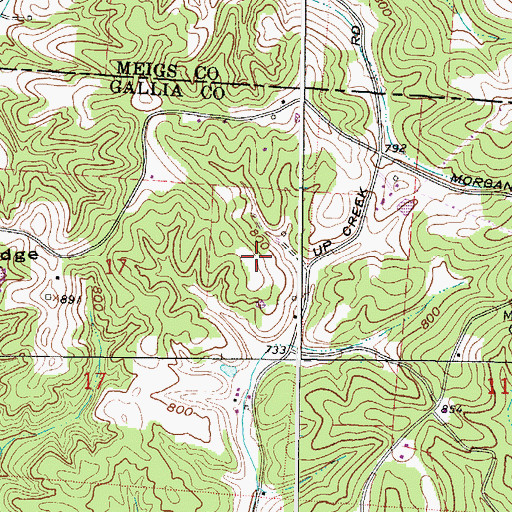 Topographic Map of Barton School (historical), OH