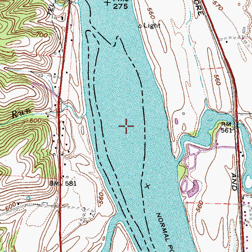 Topographic Map of Raccoon Island (historical), OH