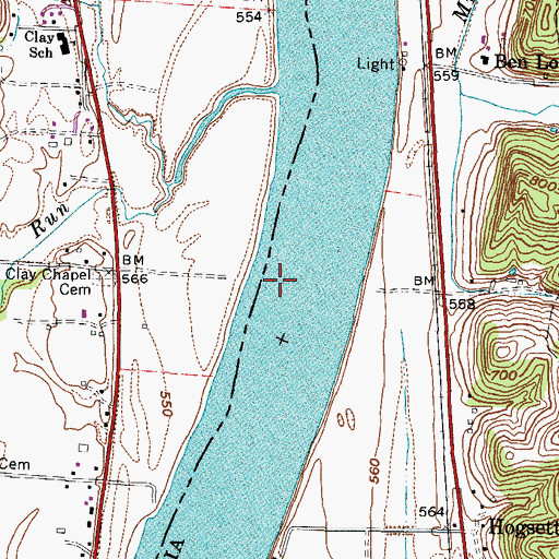 Topographic Map of Riggs Landing, OH