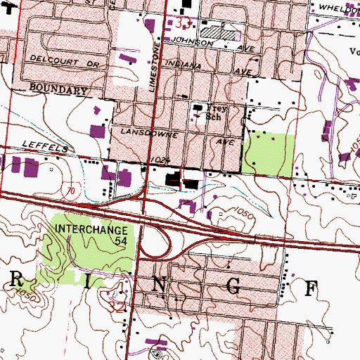 Topographic Map of Circus Plaza Shopping Center, OH
