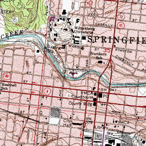 Topographic Map of Cliff Park, OH