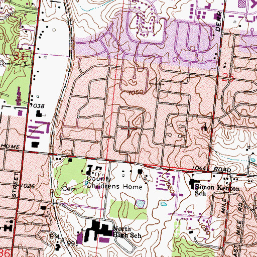Topographic Map of Edgewood Farms, OH