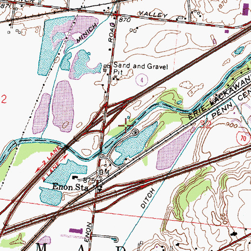 Topographic Map of Enon Mills (historical), OH