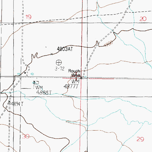 Topographic Map of Rouch Well, AZ