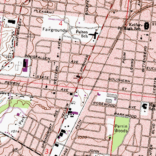 Topographic Map of Mount Zion Baptist Church, OH
