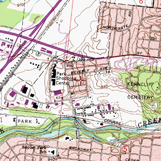 Topographic Map of Snyder Terrace, OH