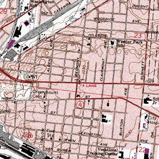 Topographic Map of Story-Hypes United Methodist Church, OH