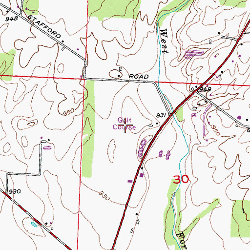 Topographic Map of Sugar Isle Golf Course, OH