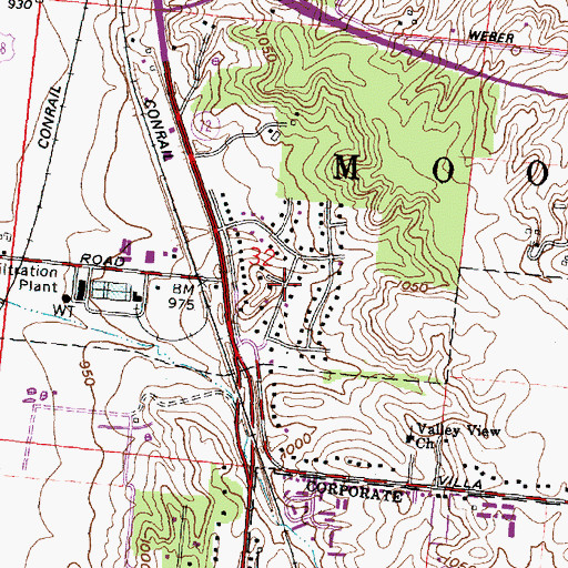Topographic Map of Terra Cella Manor, OH