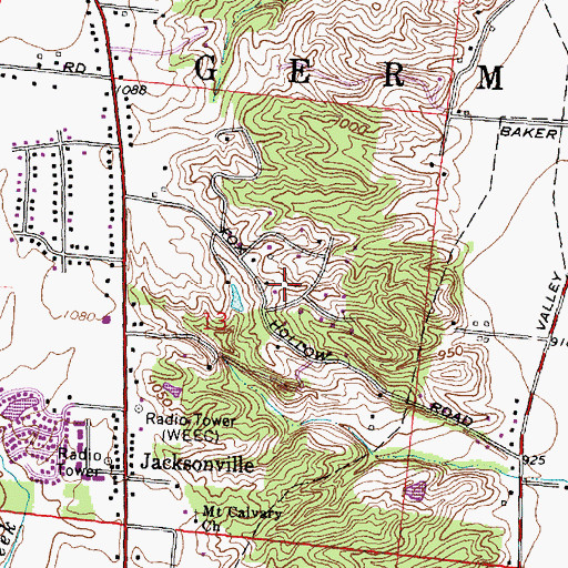 Topographic Map of Upper Fox Hollow, OH
