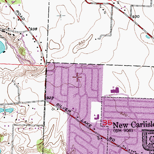 Topographic Map of Willowick, OH