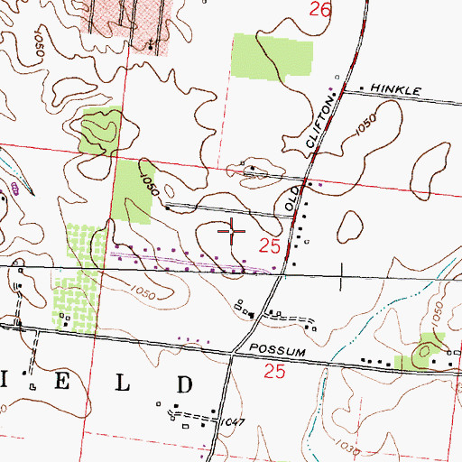 Topographic Map of Shawnee Acres, OH