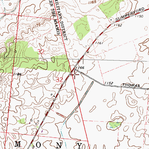 Topographic Map of Dunn School (historical), OH