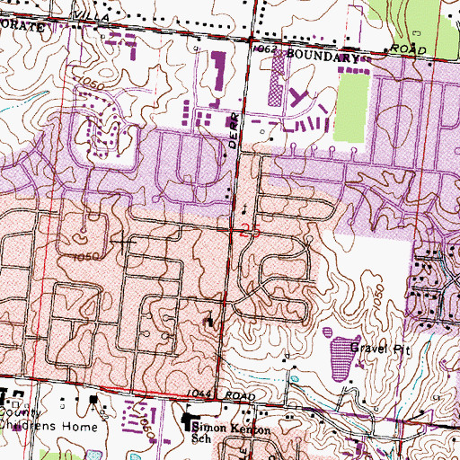 Topographic Map of Home Orchards, OH