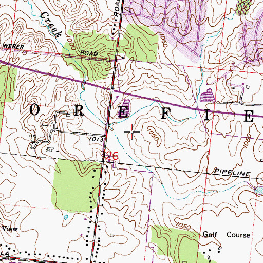 Topographic Map of Kingsgate Commons, OH