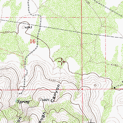 Topographic Map of Rough Canyon, AZ