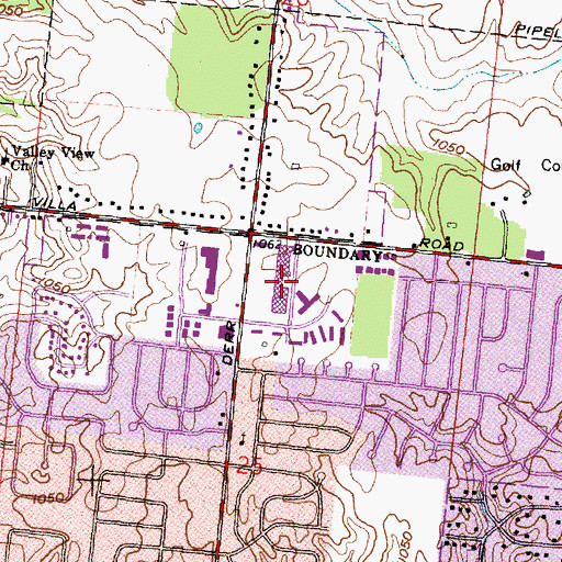 Topographic Map of Northland Plaza Shopping Center, OH