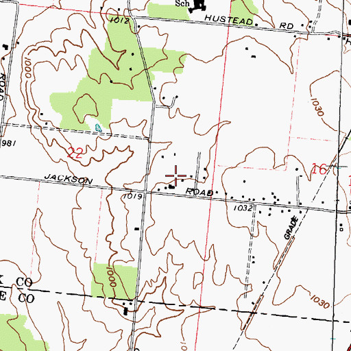 Topographic Map of Tecumseh Estates, OH